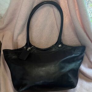 Vintage Coach Bleeker Black Leather tote Bag